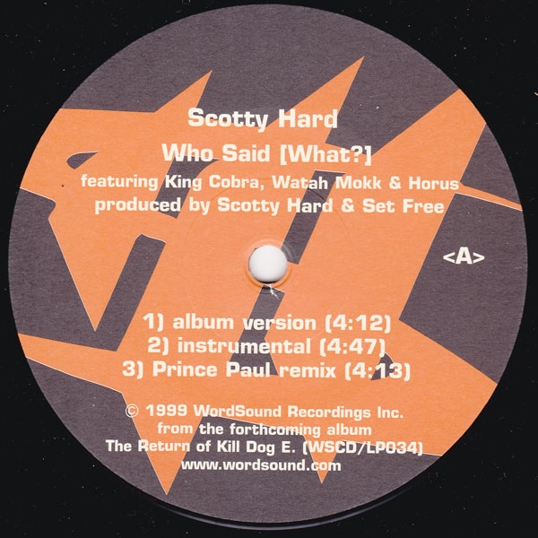 SCOTTY HARD - Scotty Hard  / Spectre ‎: Who Said [What?] / Psychotic Episodes cover 